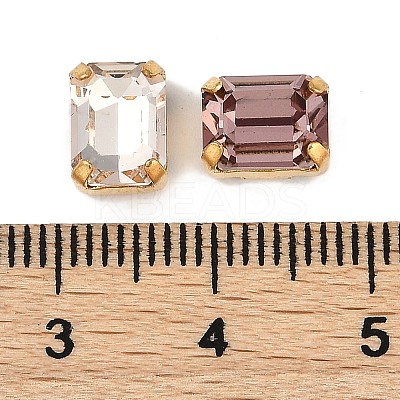 Brass Glass Rhinestone Sew on Rhinestones RGLA-B004-04A-G-1