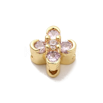 Brass Pave Cubic Zirconia Multi-Strand Links KK-Z131-14G-1
