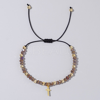 Bohemian Style Glass Braided Bead Bracelets for Women WV4296-7-1