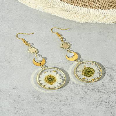 Brass Dangle Earrings EJEW-FS00017-1