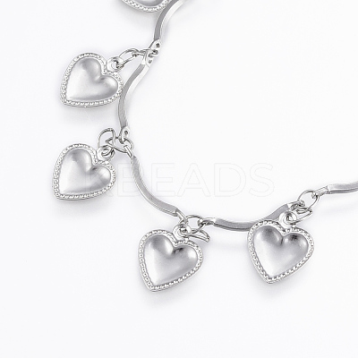 Tarnish Resistant 304 Stainless Steel Charm Bracelets BJEW-H528-01P-1