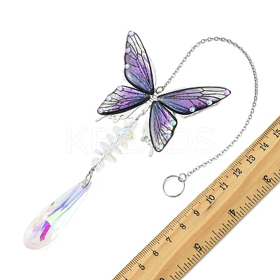 Teardrop Glass Crystal Suncatcher HJEW-JM04953-1