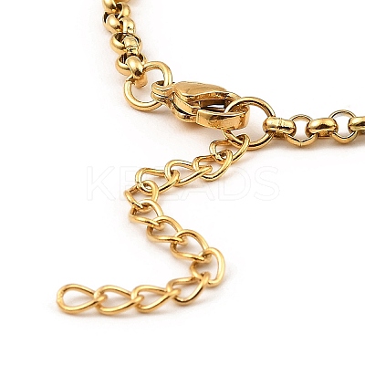 201 Stainless Steel Link Bracelet for Women LS-BJEW-D062-01C-1