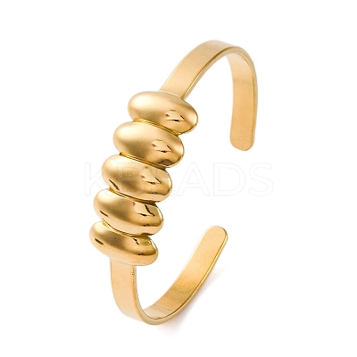304 Stainless Steel Cuff Bangles for Women LS-BJEW-F491-01G-05-1