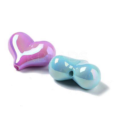 UV Plating Opaque Acrylic Beads OACR-Z013-43-1