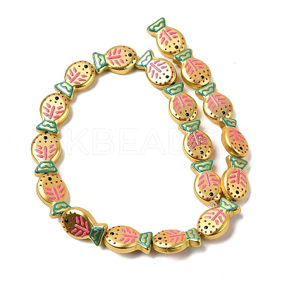 Baking Paint Glass Enamel Beads GLAA-B035-01D-1