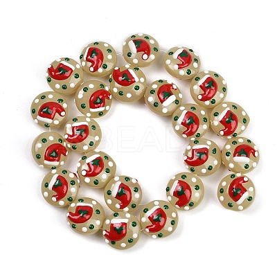 Christmas Handmade Lampwork Enamel Beads LAMP-C020-03-1