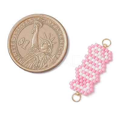 MIYUKI Delica Glass Seed Beaded Connector Charms PALLOY-MZ01025-1
