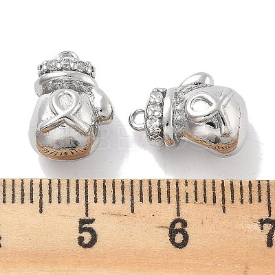 Brass Micro Pave Cubic Zirconia Charms KK-M102-55P-1