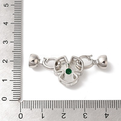 Flower Brass Shell Fold Over Clasps KK-A227-05P-1