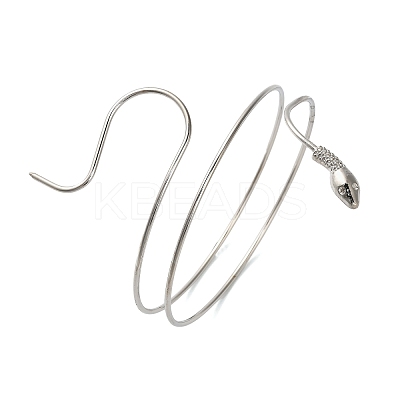 Alloy Upper Arm Open Cuff Bangles for Women BJEW-U037-01A-P-1
