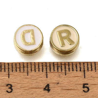 (Defective Closeout Sale: Enamel Yellowing)Alloy Enamel Beads ENAM-XCP0001-44-1