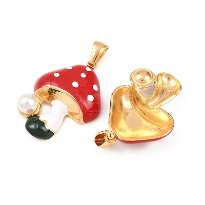 304 Stainless Steel Enamel Pendants LS-STAS-A135-03G-1