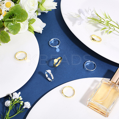 44Pcs 2 Colors Adjustable Brass Pad Ring Bases KK-ME0003-92-1
