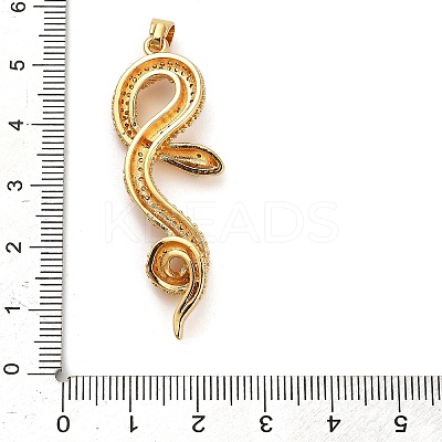Brass Micro Pave Cubic Zirconia Pendants KK-S503-03G-02-1