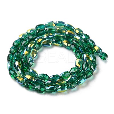 Transparent Electroplate Glass Beads Strands GLAA-Q099-F01-01-1