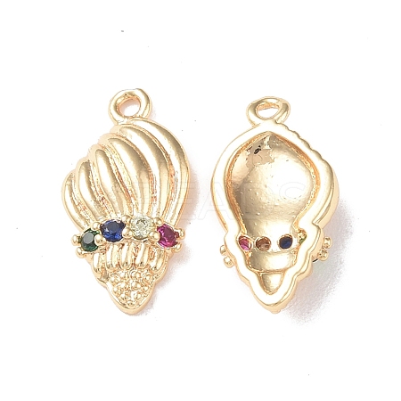 Brass Micro Pave Cubic Zirconia Pendants LS-KK-I702-05G-1
