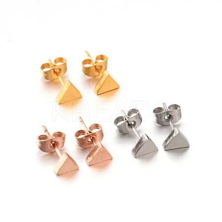304 Stainless Steel Ear Studs EJEW-P045-04-1