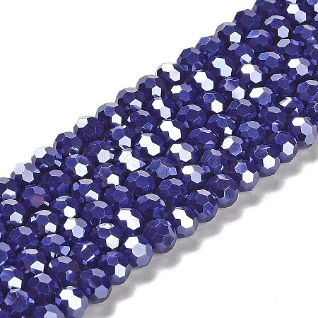 Electroplate Opaque Glass Beads Strands LS-EGLA-A035-P6mm-A09-1