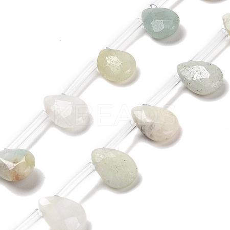 Natural Flower Amazonite Beads Strands G-Q167-A10-01-1
