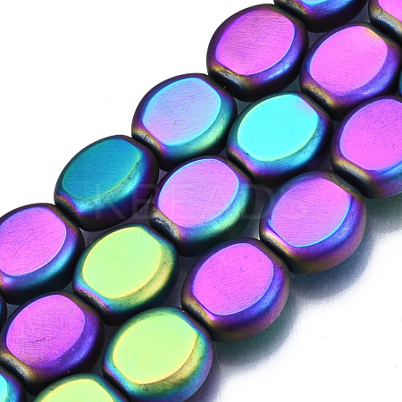 Electroplate Opaque Glass Beads Strands EGLA-Q124-001-D01-1