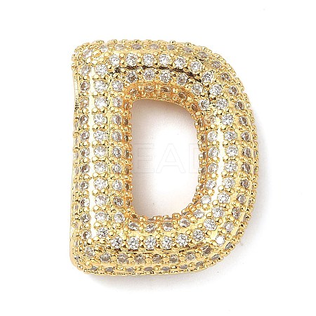 Rack Plating Brass Micro Pave Cubic Zirconia Pendants KK-Q790-01D-G-1