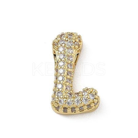 Brass Micro Pave Cubic Zirconia Pendants KK-A300-02G-L-1