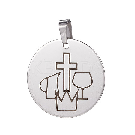 Tarnish Resistant 201 Stainless Steel Pendants LS-STAS-E450-04P-AAA-1