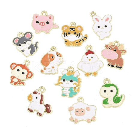 Alloy Enamel Pendants ENAM-L053-02LG-1
