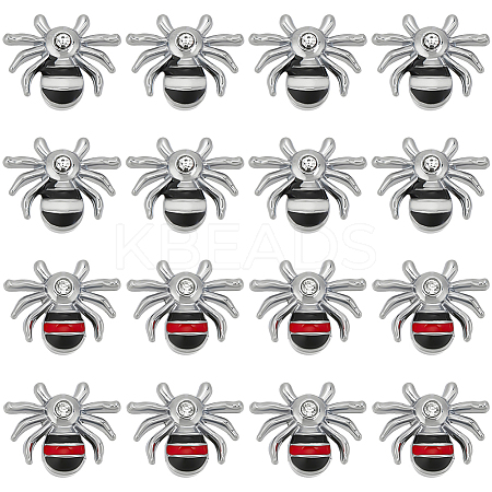 32Pcs 2 Colors Alloy Rhinestone Slide Charms FIND-SC0010-38-1