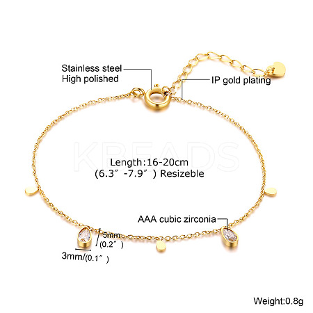 304 Stainless Steel Charm Bracelets FS-WGD0AED-10-1