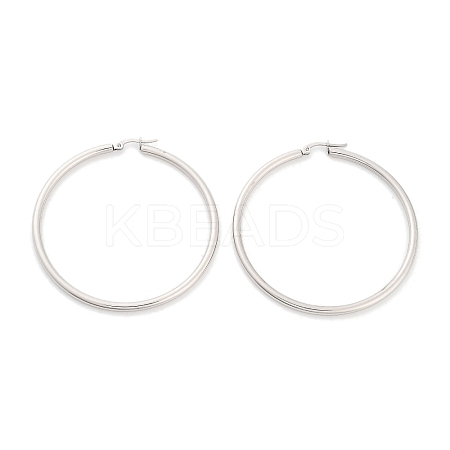 Non-Tarnish Ring 304 Stainless Steel Hoop Earrings for Women Men EJEW-B049-01I-P-1
