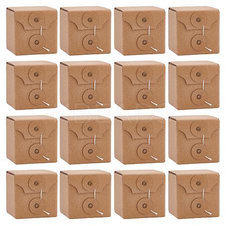 Square Kraft Paper Folding Boxes CON-WH0094-09-1