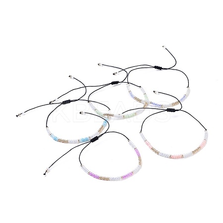 Nylon Thread Braided Beads Bracelets BJEW-JB04350-M-1