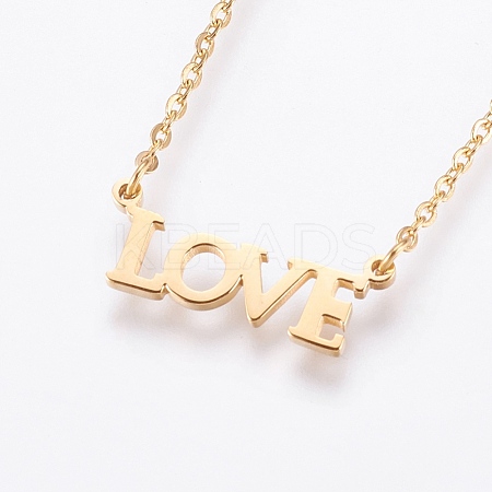 304 Stainless Steel Pendant  Necklaces NJEW-P224-22G-1