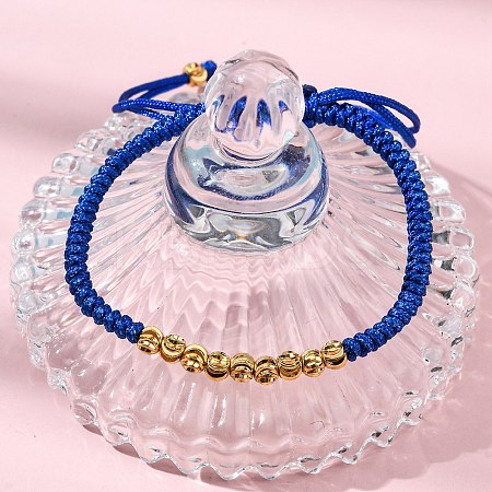 Polyester Cord Braided Bead Bracelets for Women BJEW-L698-01G-13-1
