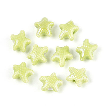 Handmade Porcelain Beads PORC-Q002-03G-01-1
