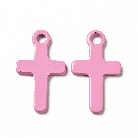Spray Painted 201 Stainless Steel Pendants STAS-G304-08E-1