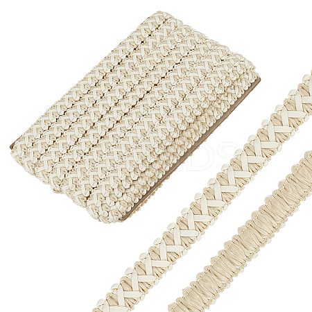 15 Yards Imitation Leather Braided Lace Ribbon WL-WH0003-02F-1