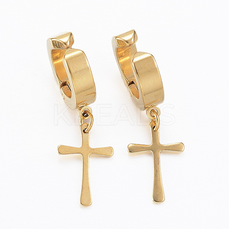 304 Stainless Steel Clip-on Earrings EJEW-H351-17G-1