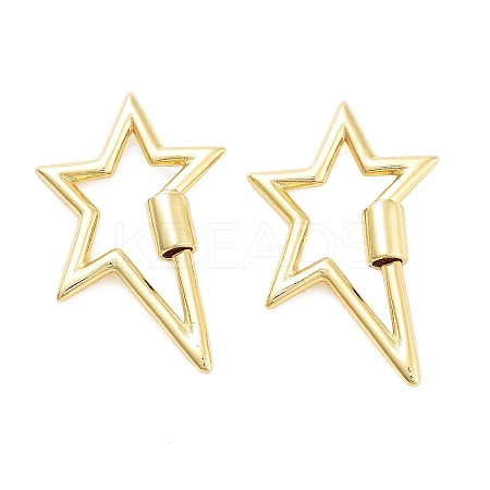 Rack Plating Brass Screw Clasps KK-NH0001-08G-1