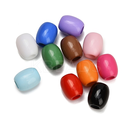 Opaque Acrylic European Beads AC-CBA6BCC-16-1