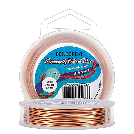 Round Craft Copper Wire CWIR-BC0001-1.0mm-RG-1
