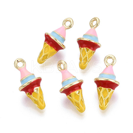 Rack Plating Alloy Enamel Pendants PALLOY-N181-25KCG-02-1