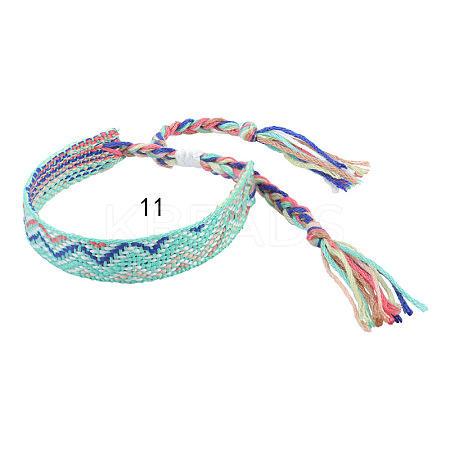 Cotton Braided Wave Pattern Cord Bracelet FIND-PW0013-002K-1