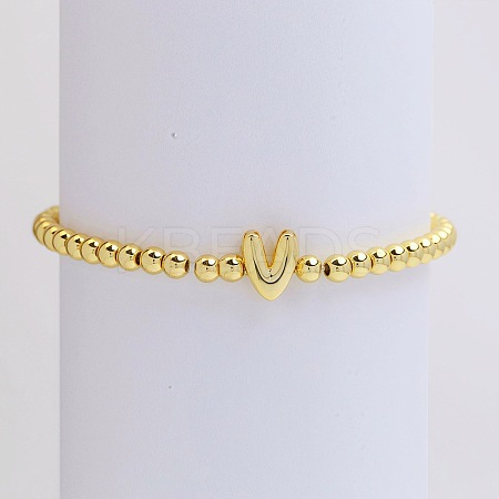 Brass Beaded Stretch Bracelets for Women FS-WG560D0-22-1