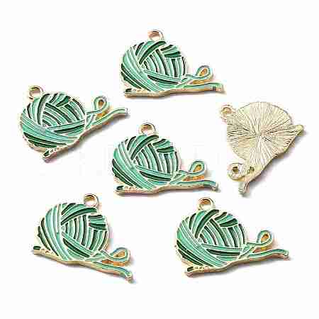 Zine Alloy Enamel Pendants LS-ENAM-WH0065-04G-1