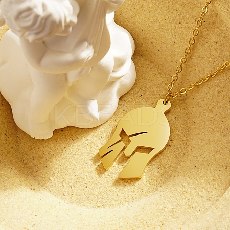 Stylish 304 Stainless Steel Irregular Pendant Necklace for Women's Daily Wear DI7094-1-1