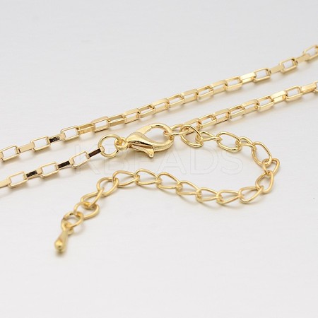 Iron Box Chain Necklace Making MAK-J009-36KCG-1