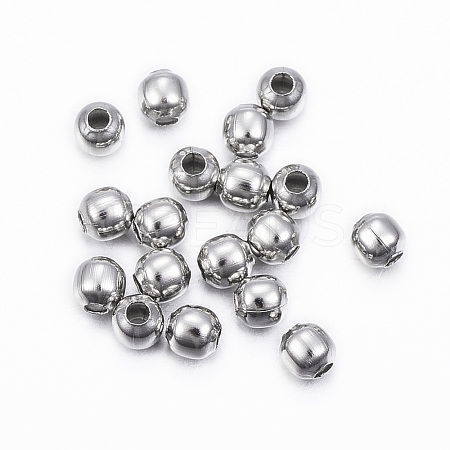 Tarnish Resistant 304 Stainless Steel Beads STAS-H396-A-08P-1